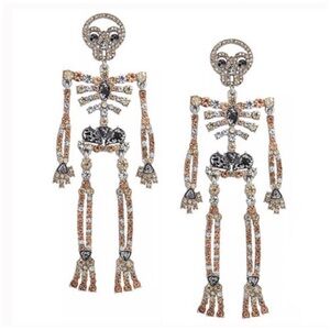 BAUBLEBAR • Halloween Bones Skeleton Crystal Statement Earrings